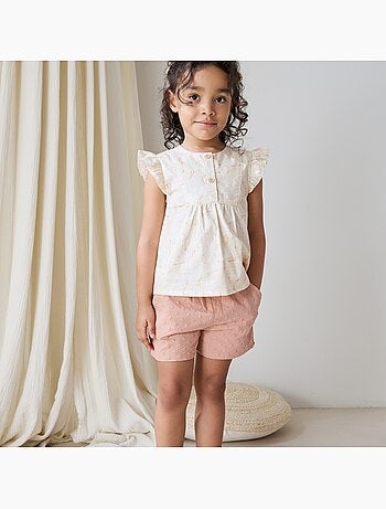 Blouse enfant en popeline poésie d'été