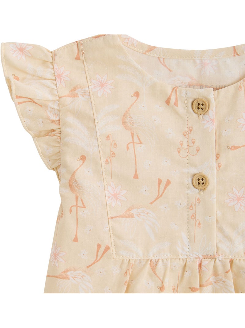 Blouse enfant en popeline Poésie d'été Beige - Kiabi