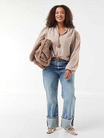 Blouse fluide fines rayures