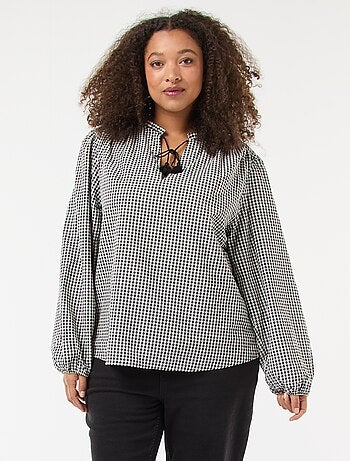 Blouse fluide fines rayures