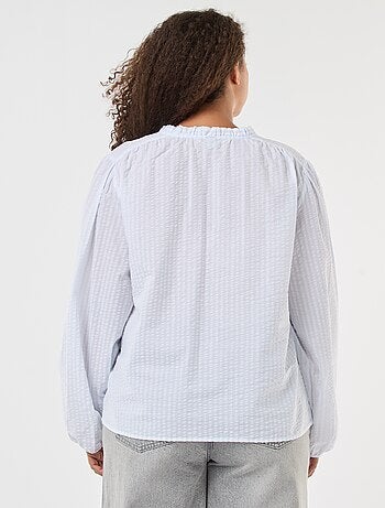 Blouse fluide fines rayures