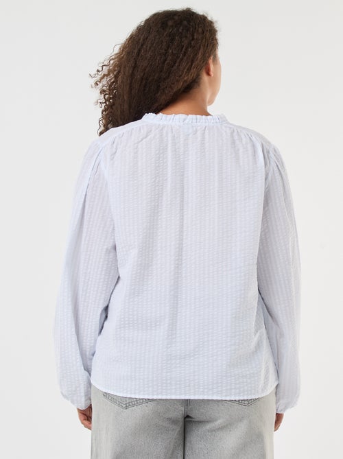 Blouse fluide fines rayures - Kiabi