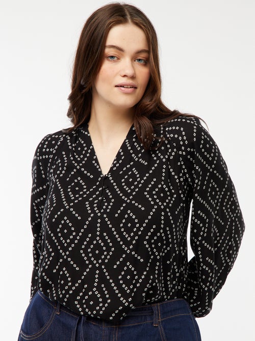 Blouse fluide imprimée - Kiabi