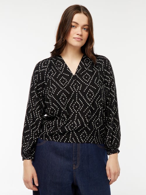Blouse fluide imprimée - Kiabi
