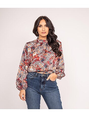 Blouse fluide motifs FABUS
