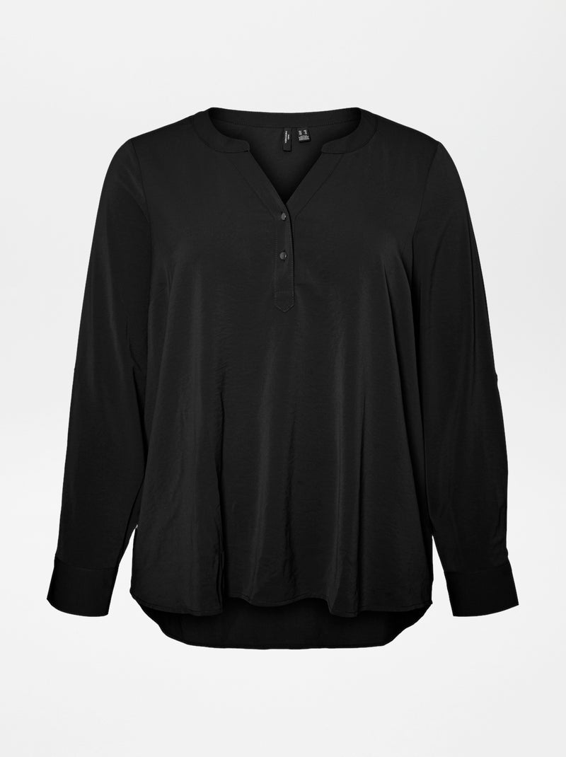 Blouse fluide 'Vero moda curve' noir - Kiabi