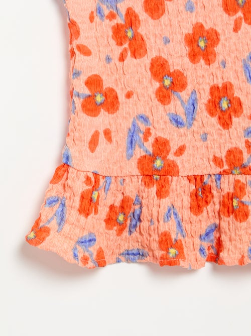 Blouse gaufrée sans manches - Kiabi