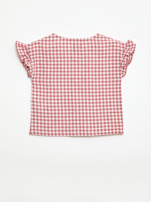 Blouse imprimé vichy - Kiabi