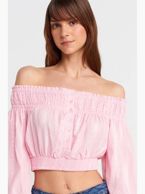 Blouse kort off shoulder dilvin - Kiabi