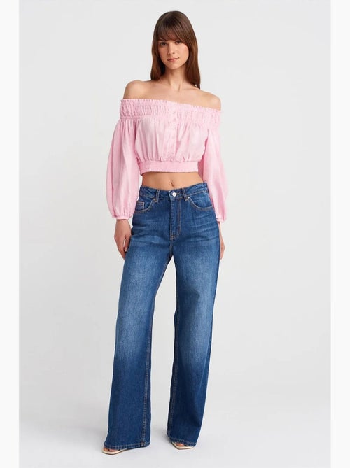 Blouse kort off shoulder dilvin - Kiabi