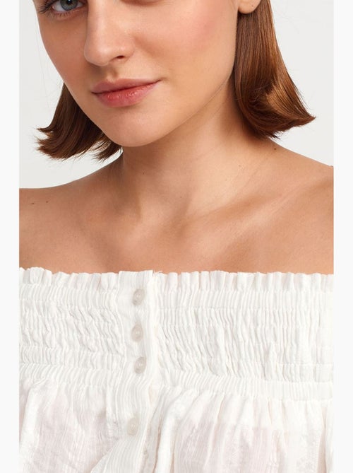 Blouse kort off shoulder dilvin - Kiabi