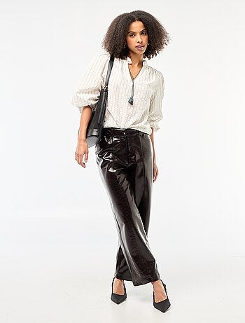 Blouse manches longues à carreaux