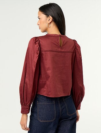 Blouse manches longues avec broderies