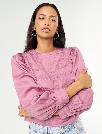 Blouse manches longues avec broderies