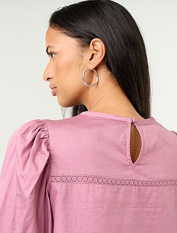 Blouse manches longues avec broderies