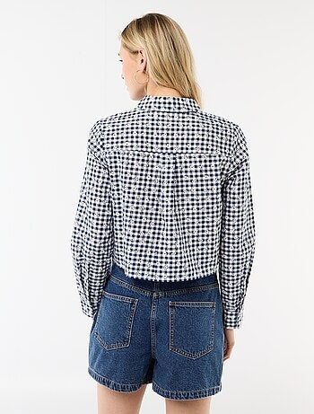 Blouse met all-over borduursels