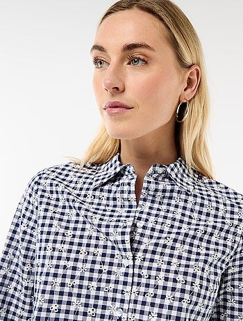 Blouse met all-over borduursels
