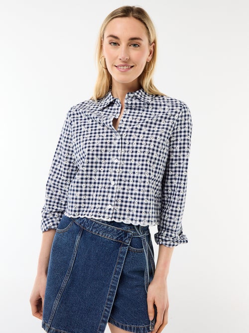 Blouse met all-over borduursels - Kiabi Blouse met all-over borduursels - Kiabi