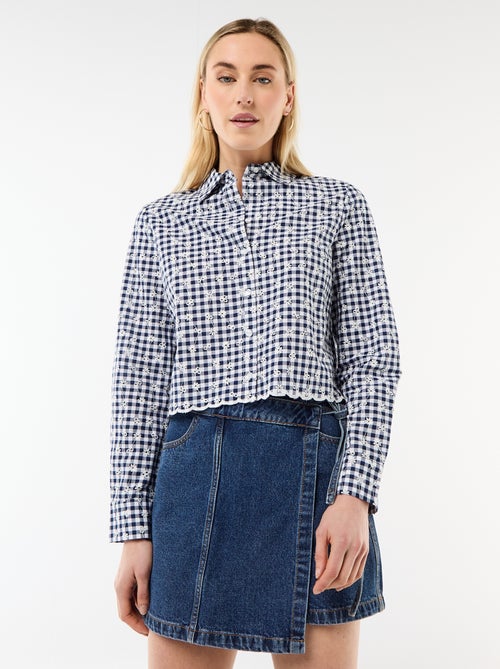 Blouse met all-over borduursels - Kiabi Blouse met all-over borduursels - Kiabi