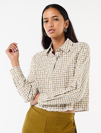 Blouse met all-over borduursels