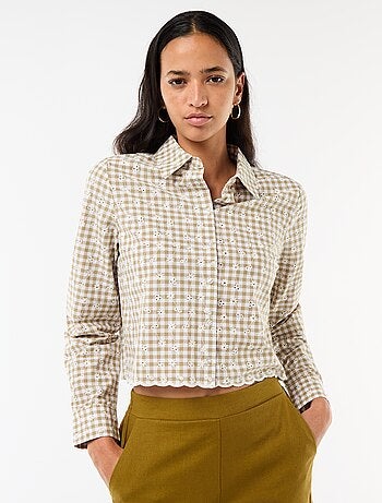 Blouse met all-over borduursels