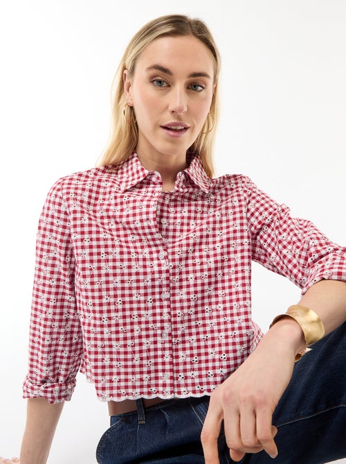 Blouse met all-over borduursels - Kiabi Blouse met all-over borduursels - Kiabi