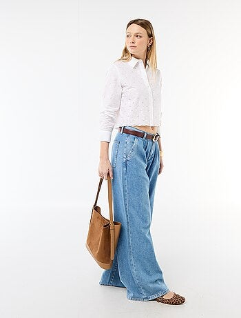 Blouse met all-over borduursels