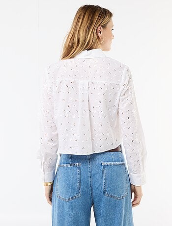 Blouse met all-over borduursels