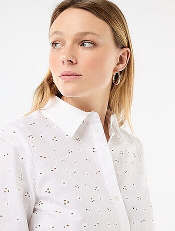 Blouse met all-over borduursels