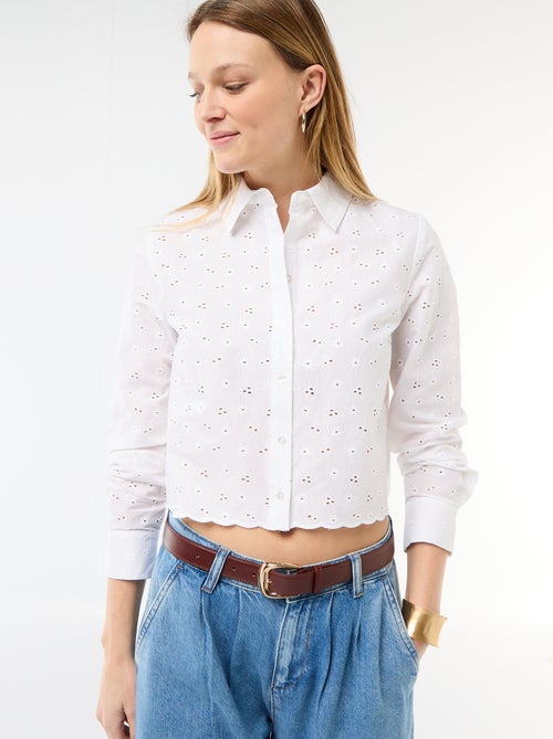 Blouse met all-over borduursels - Kiabi