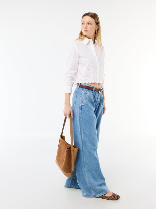 Blouse met all-over borduursels - Kiabi