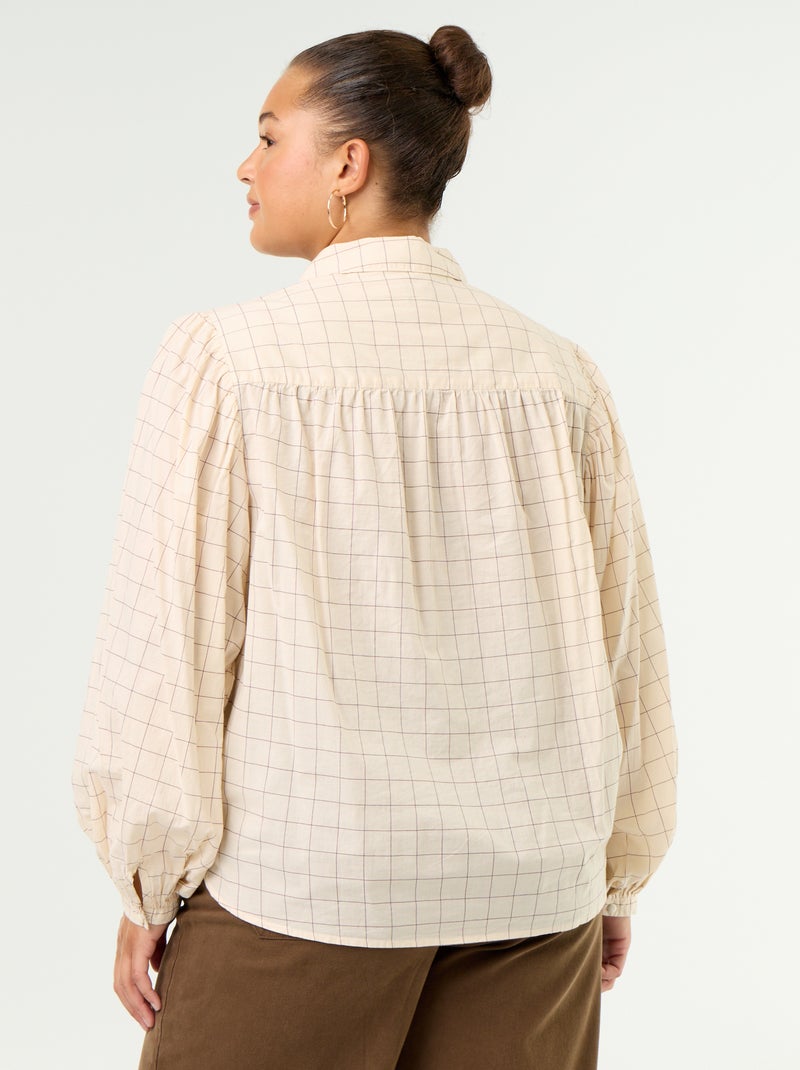 Blouse met ballonmouwen Wit - Kiabi