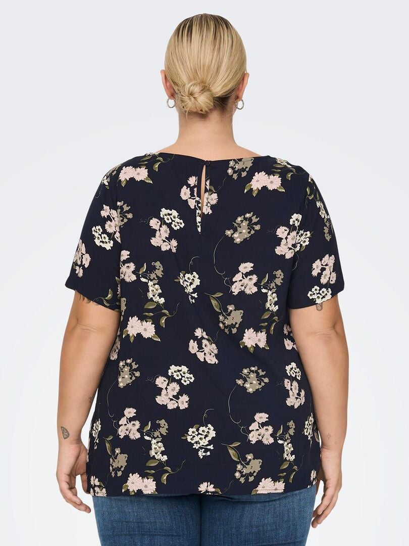 Blouse met bloemenprint 'Only' BLAUW - Kiabi