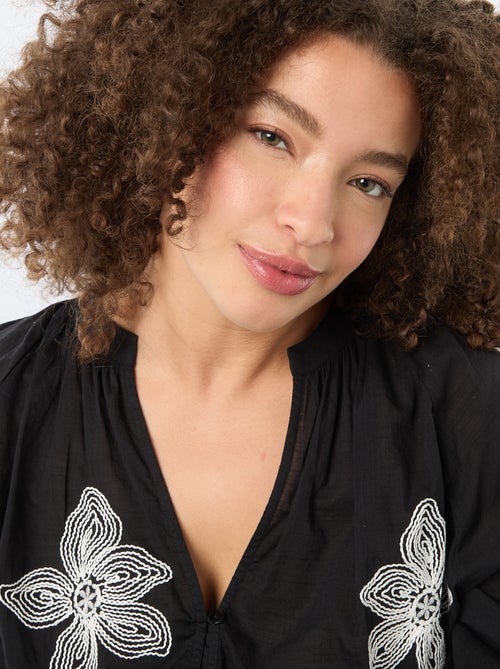 Blouse met borduursels - Kiabi