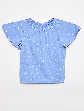 Blouse met elastische kraag en mouwboorden - Makkelijk aan te trekken collectie