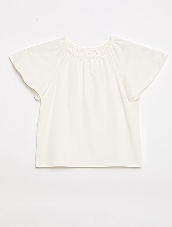 Blouse met elastische kraag en mouwboorden - Makkelijk aan te trekken collectie