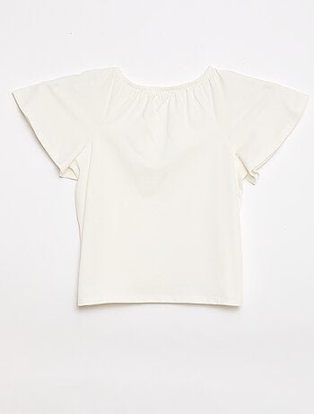 Blouse met elastische kraag en mouwboorden - Makkelijk aan te trekken collectie