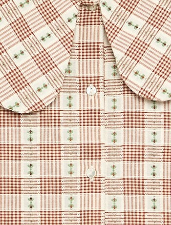 Blouse met fantasie ruitpatroon