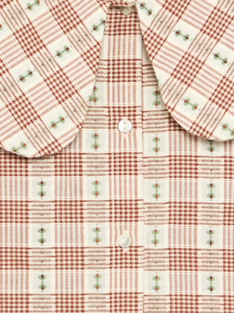 Blouse met fantasie ruitpatroon Rose - Kiabi