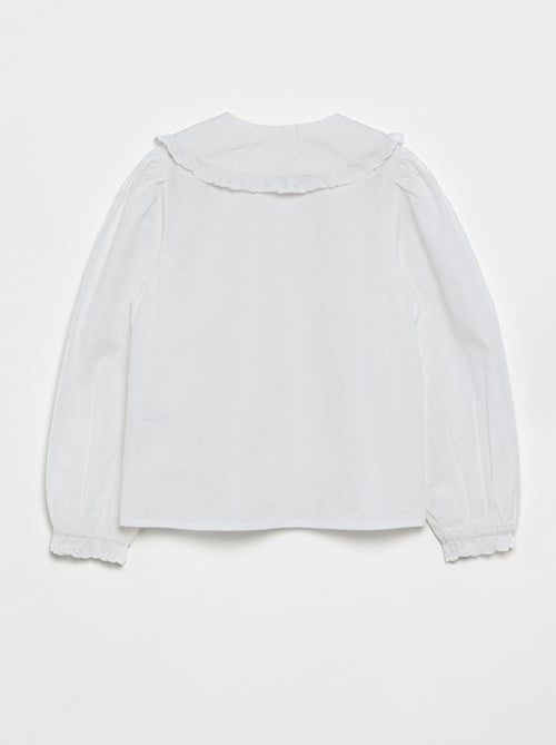 Blouse met grote fantasiekraag - Kiabi