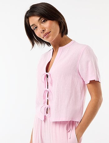 Blouse met knoopdetails