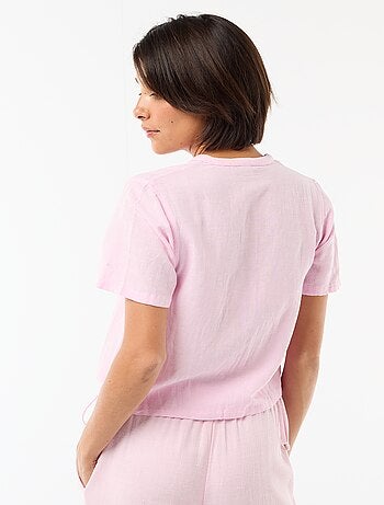 Blouse met knoopdetails