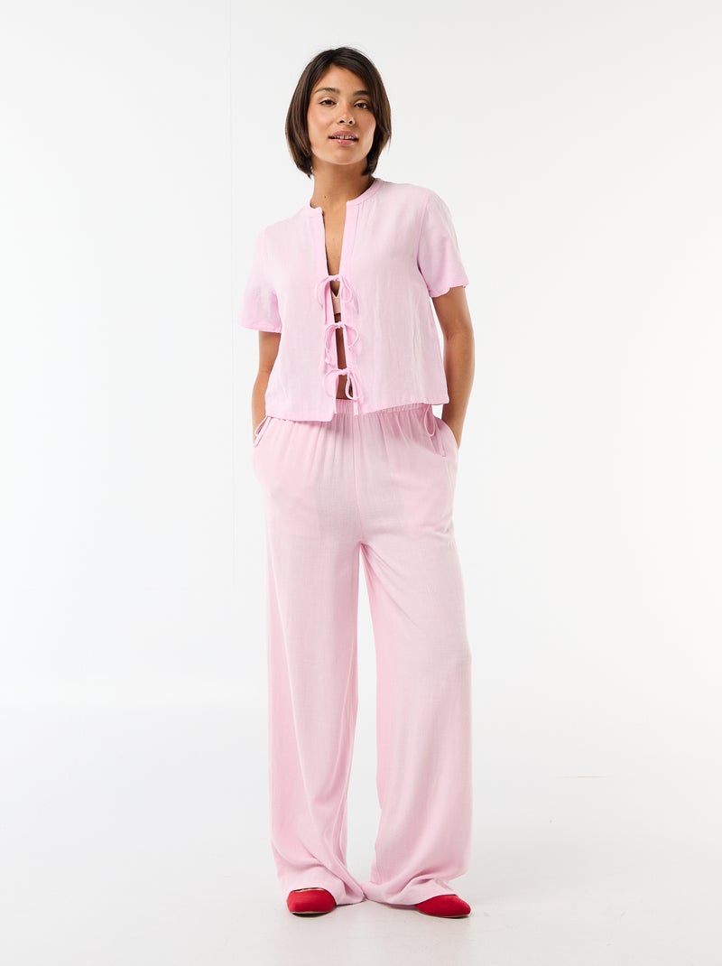 Blouse met knoopdetails Rose - Kiabi