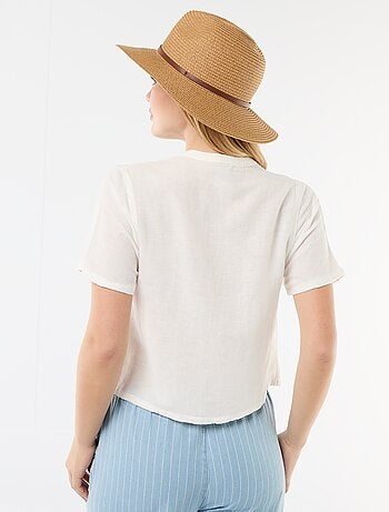 Blouse met knoopdetails