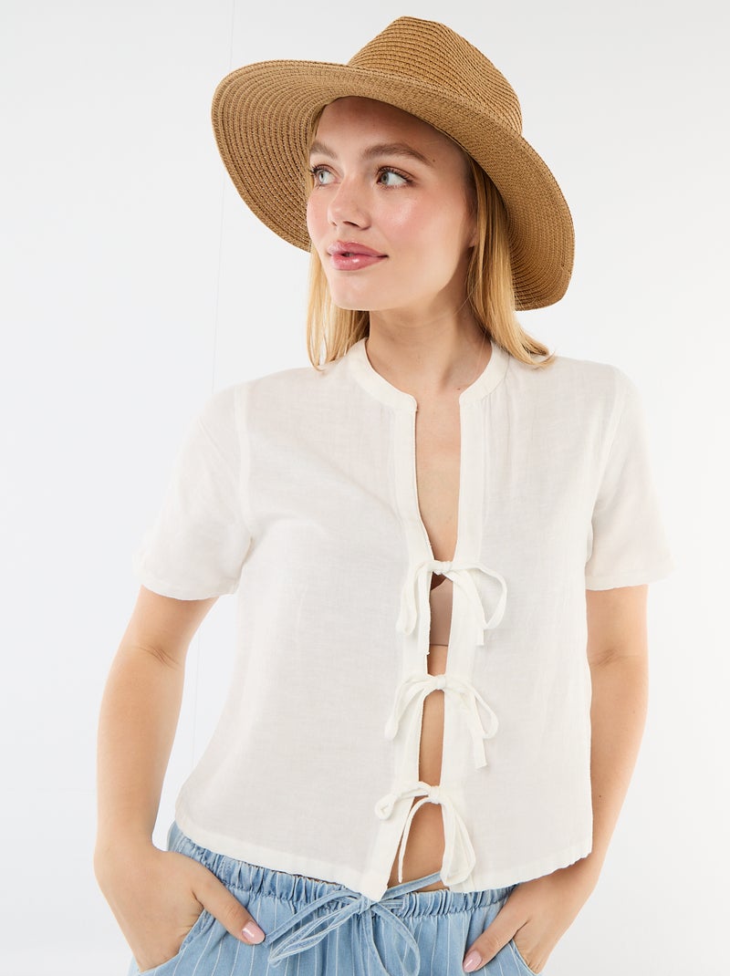 Blouse met knoopdetails Wit - Kiabi