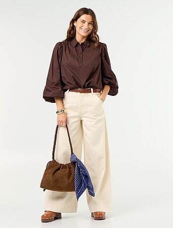 Blouse met knoopkraag