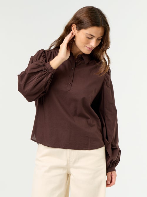 Blouse met knoopkraag - Kiabi Blouse met knoopkraag - Kiabi