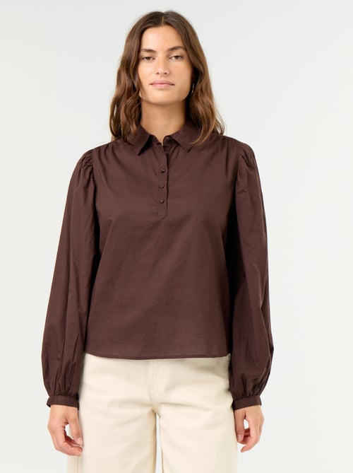 Blouse met knoopkraag - Kiabi Blouse met knoopkraag - Kiabi