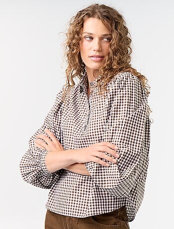 Blouse met knoopkraag
