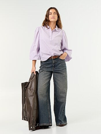 Blouse met knoopkraag
